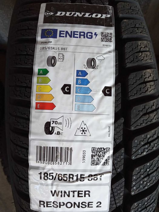 2 Нови зимни гуми 185/65R15 Dunlop Winter Response 2 88T M+S 3PMFS