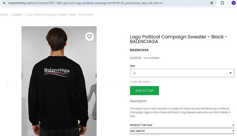 Bluza Balenciaga Political Campaign Black