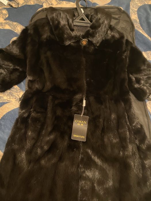 Норковая шуба с капюшоном