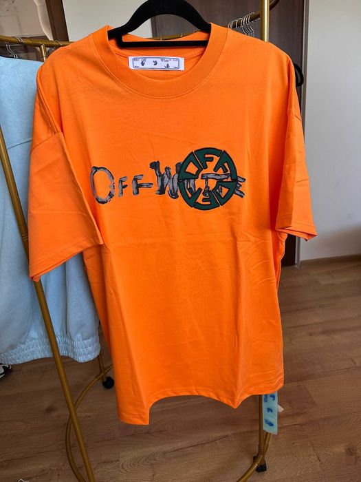 OFF WHITE Tricou Off White - tinta Orange S