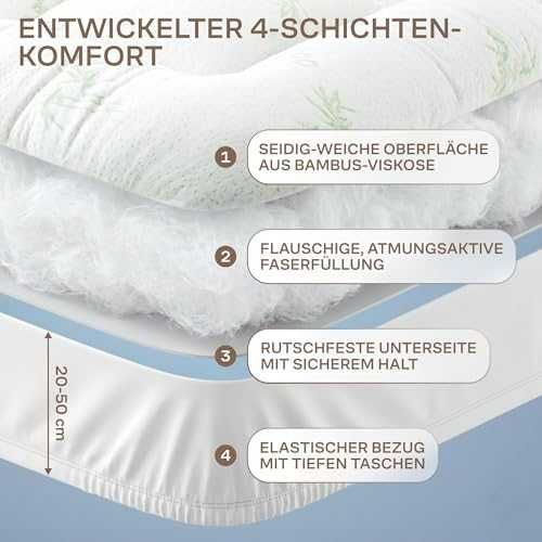 Bamboo топ матрак 90x200 см охлаждащ и дишащ