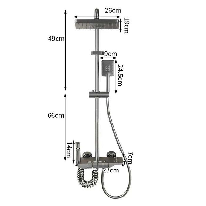Термостатен душ с 4 функции и бутони тип "пиано"
