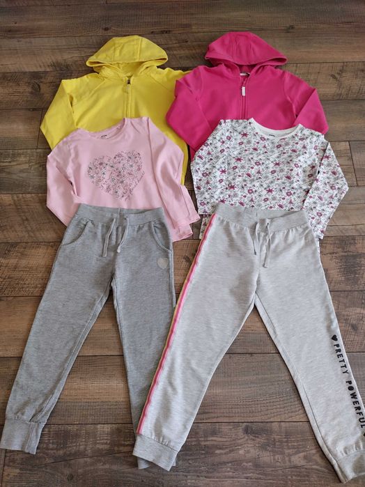 Дрехи за момиче 6-7 г яке, клинчета, долнища, рокли