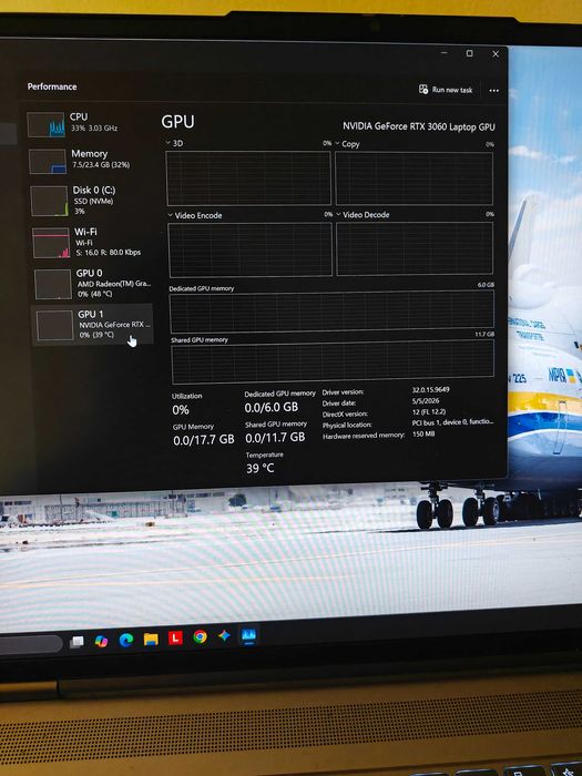Vand/schimb Lenovo RTX 3060 ThinkBook 24GB RAM – Laptop Gaming