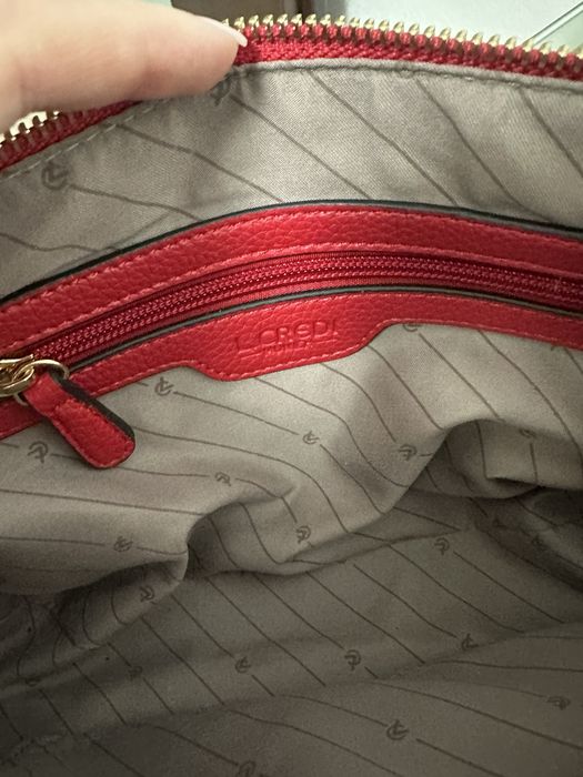 Geanta rosie de piele