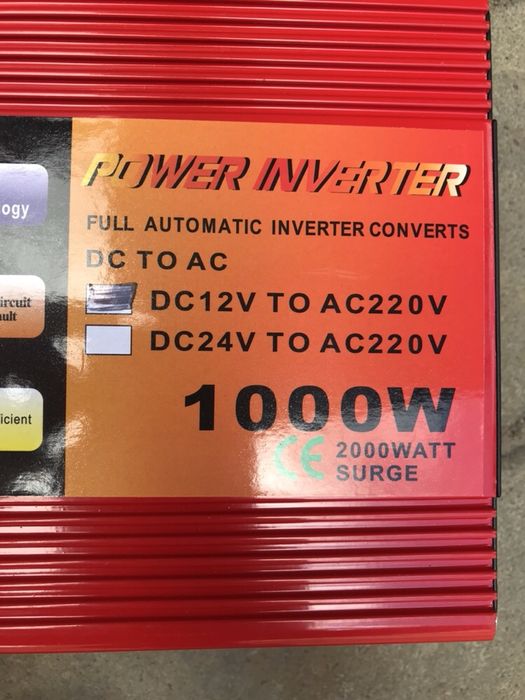 Invertor de Curent Rulota  12V—>220V (1000W)