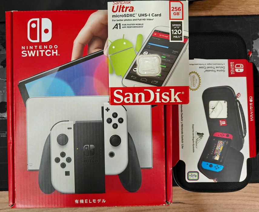Nintendo Switch OLED (White) (+256gb SanDisk Ultra)