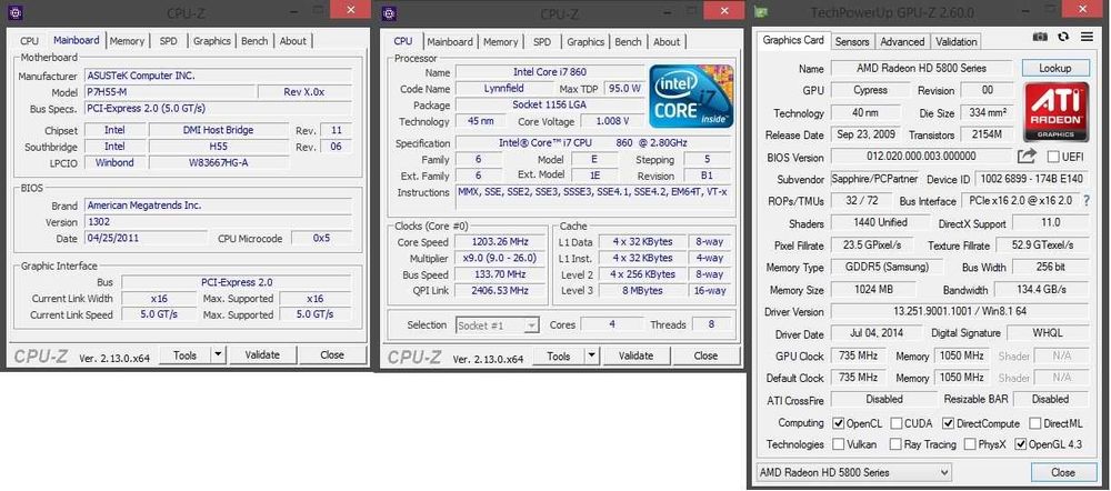 KIT MB ASUS & PROC I7-860 & VIDEO AMD Radeon & SSD Patriot 128 & SURSA