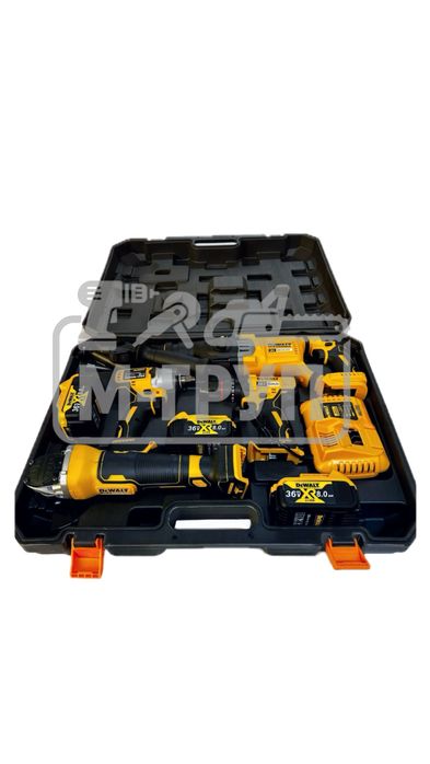 Комплект Девалт 4в1 Ъглошлайф,Винтоверт,Гайковерт и Перфоратор