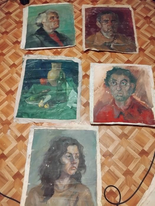 продават се 13 бройки ресувани картинки с маслени бои