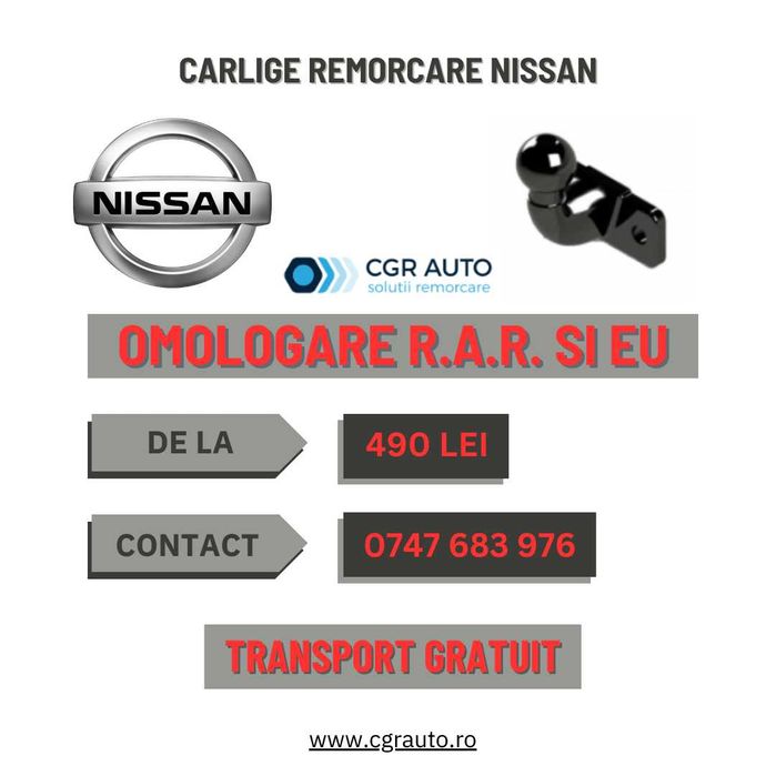 Carlige remorcare Nissan omologate si durabile