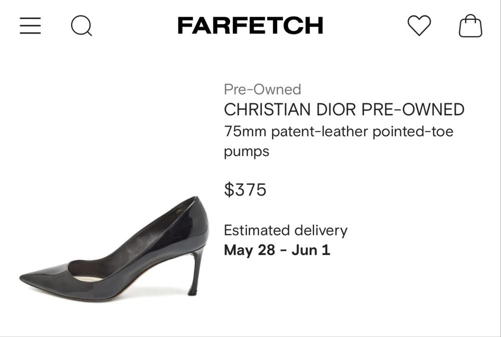 CHRISTIAN DIOR Оригинални Обувки  PRE-OWNED 75mm patent-leather pointed-toe