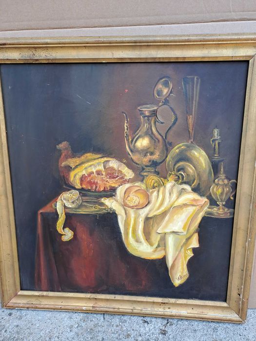 tablou pictura pe pfl 54/57 cm semnat