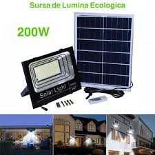 Lampa Proiector, Panou Solar, 200W