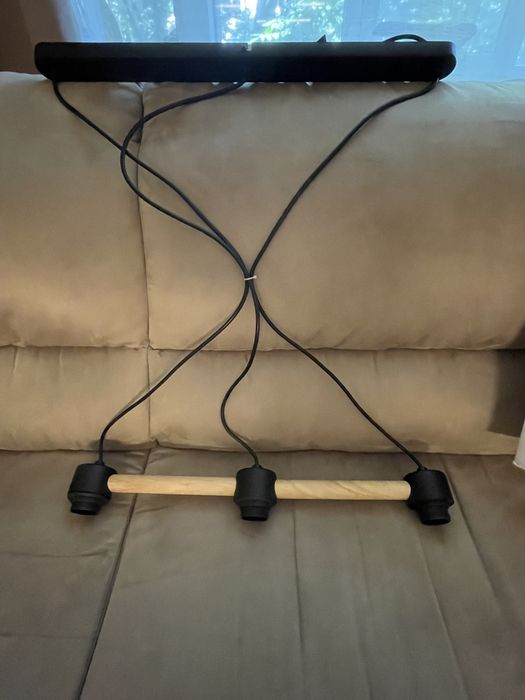 Нов полилей / пендел / лампа / осветително тяло с дърво винтидж стил