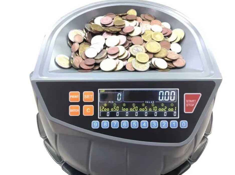 Машина за броене и сортиране на монети стотинки с лед дисплей