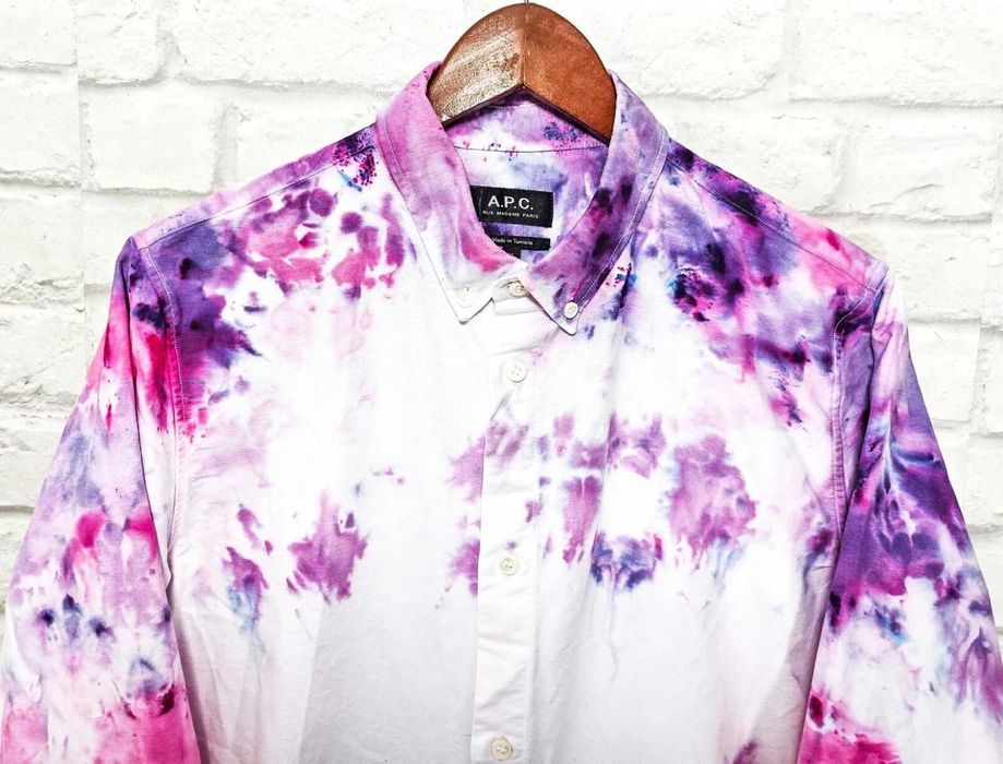 APC Дамска многоцветна Tie Dye луксозна бяло / лилаво / розово размер XL
