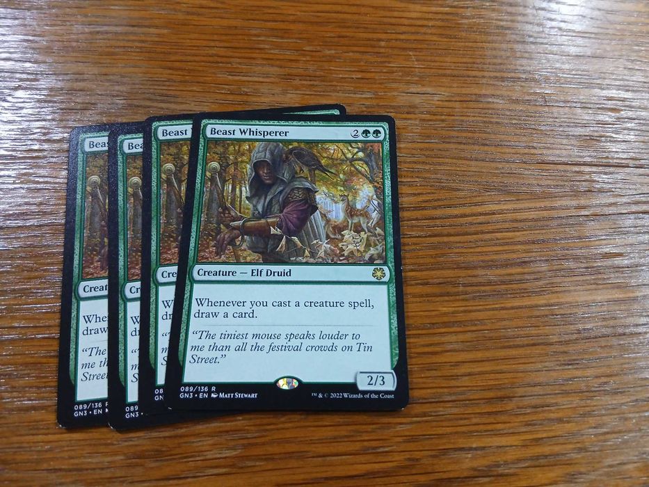 set 4 carti joc Beast Whisperer (GN3) pt Magic The Gathering