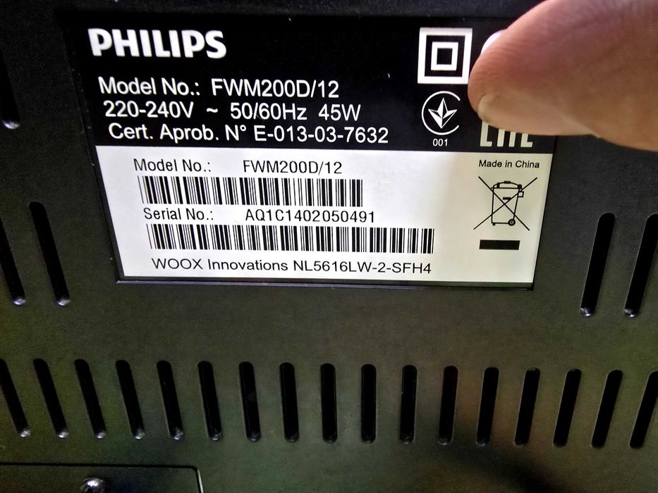 Combina philips fwm20pd
