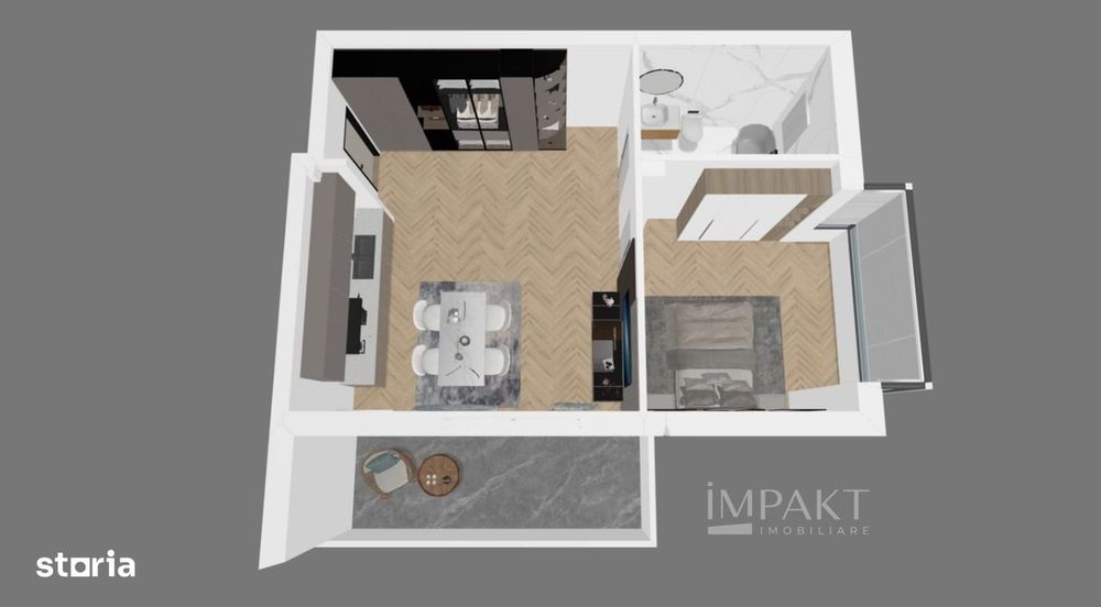 Apartament 2 camere | Terasa | Vedere panoramica | Terra, Floresti