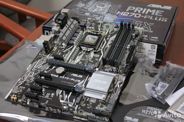 Материнская плата +проц+озу в сборе. ASUS prime h270 plus.DDR4