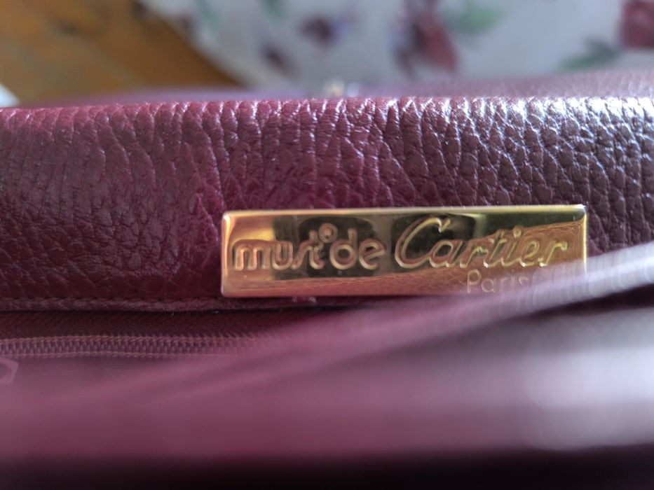 Ориг чанта Cartier чанта плик и оригинална итал чанта с кожени акценти