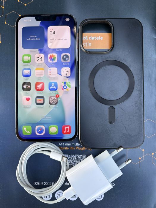 iPhone 13 Pro Max Grey, cu accesorii