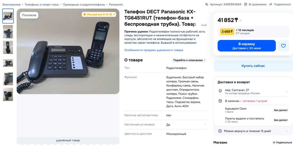Рanasonic KX-TG6451