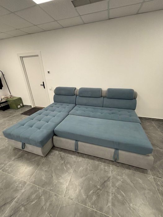 Продам диван серо-голубой