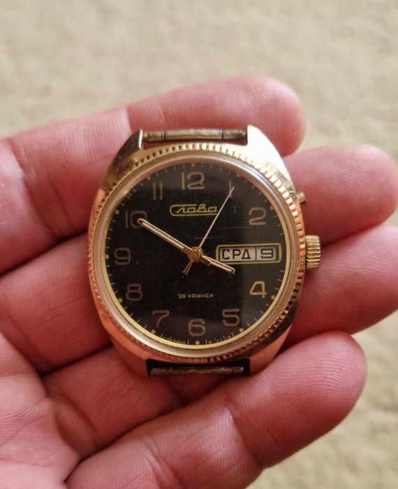 Часы Слава  ссср пазалочиний AU рабочий
