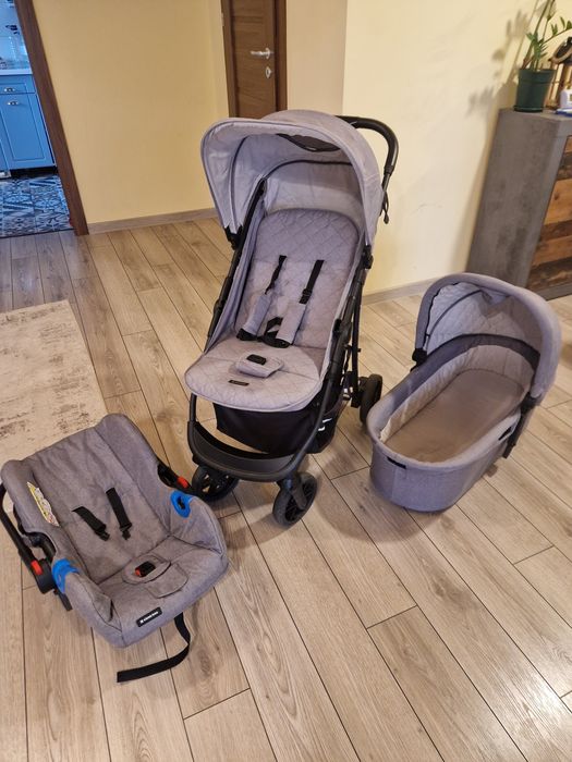 Carucior 3 in 1 bebelusi, Kikka Boo, gri