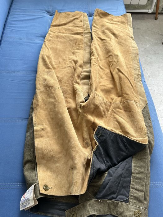 Брюки замшевые комбинированые