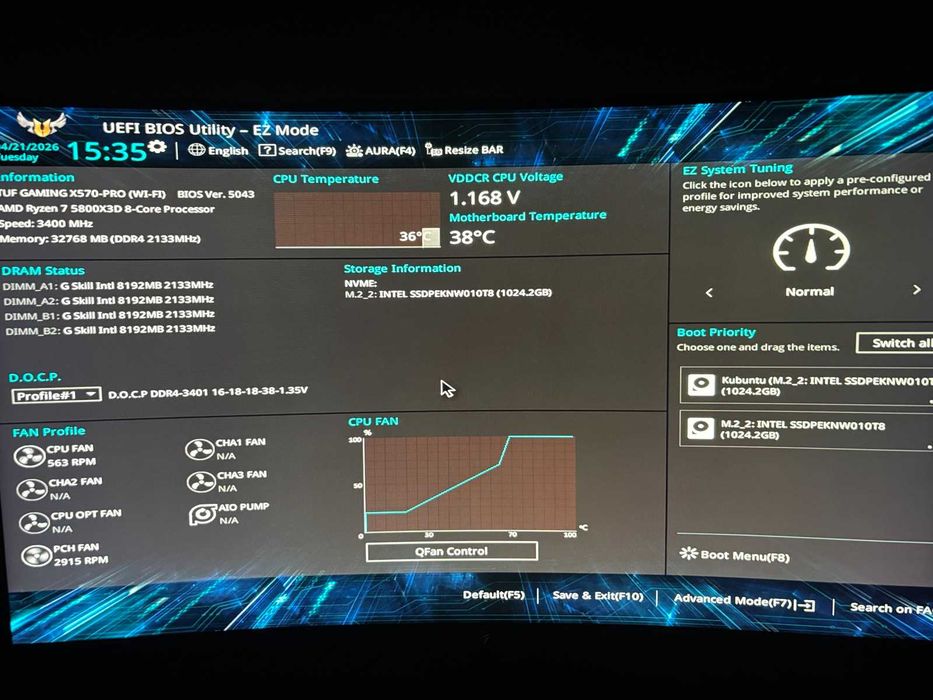 Vand PC Gaming, CPU 5800X3D, GPU 6800XT, 32Gb DDR 4 @ 3400