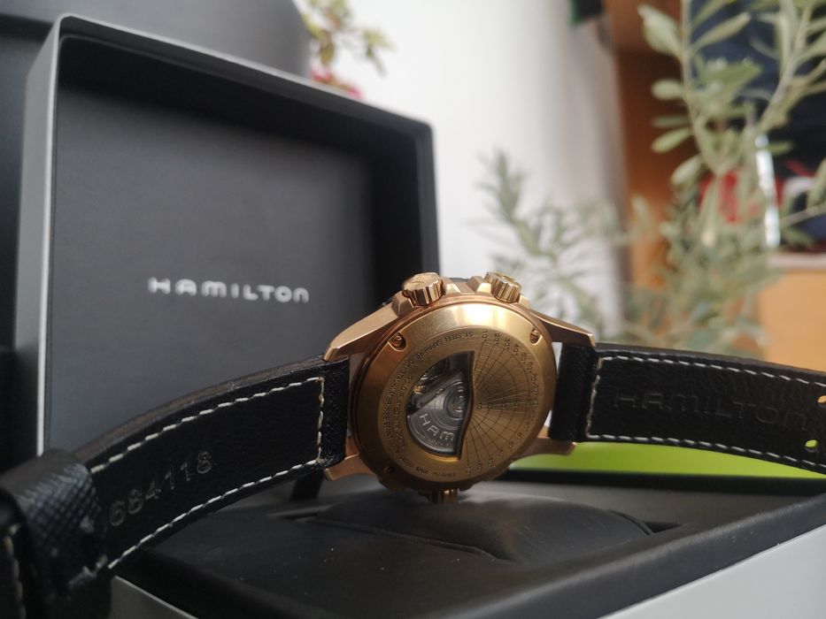 Ceas Hamilton X-Wind rose gold nou valjoux 7750 tag heuer longines