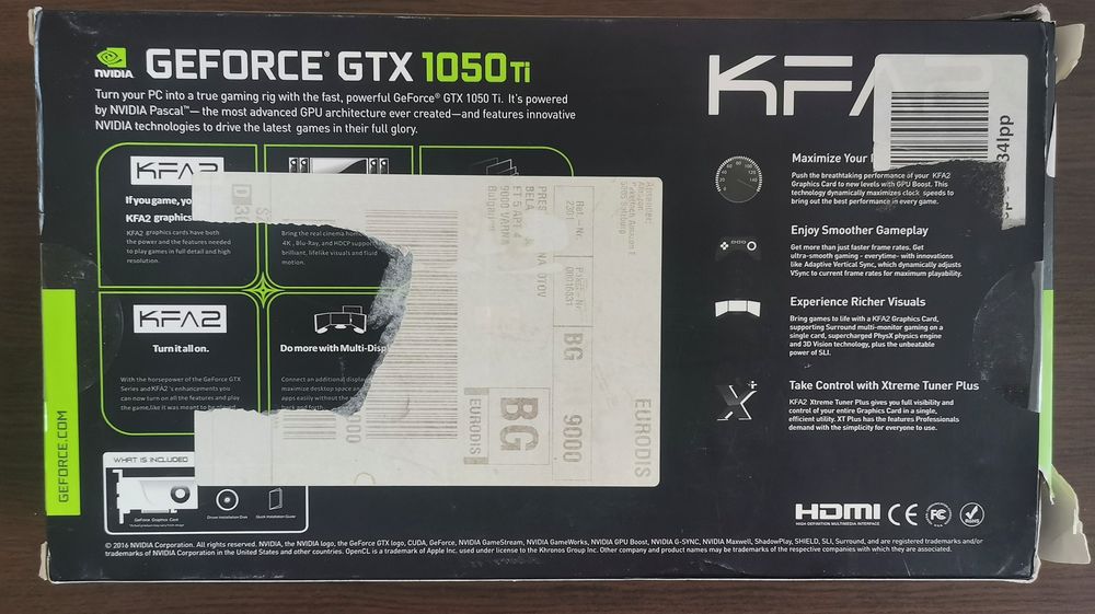 NVIDIA GeForce GTX 1050 Ti 4Gb