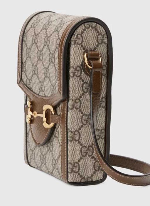 Чанта Gucci gg supreme horsebit 1955 mini bag