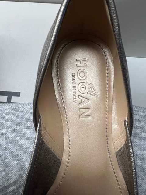 Balerini piele aurii dama HOGAN 35.5 (au fost expusi in magazin)