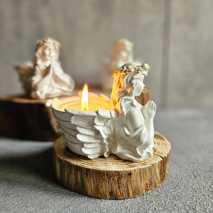 Свечи ручной работы.  Подсвечники