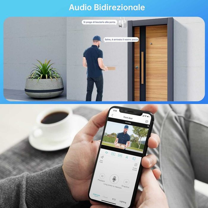 Reobiux 2K външна WiFi камера за наблюдение