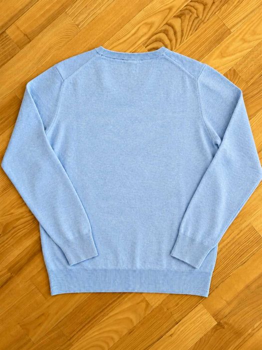 Pulover Tommy Hilfiger Mărimea M – Bumbac – Albastru Deschis – Logo Brodat – Guler Rotund