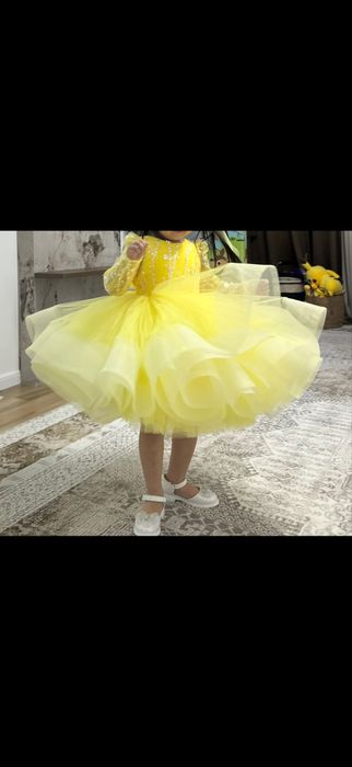 Платье детское  желтое сшито на заказ