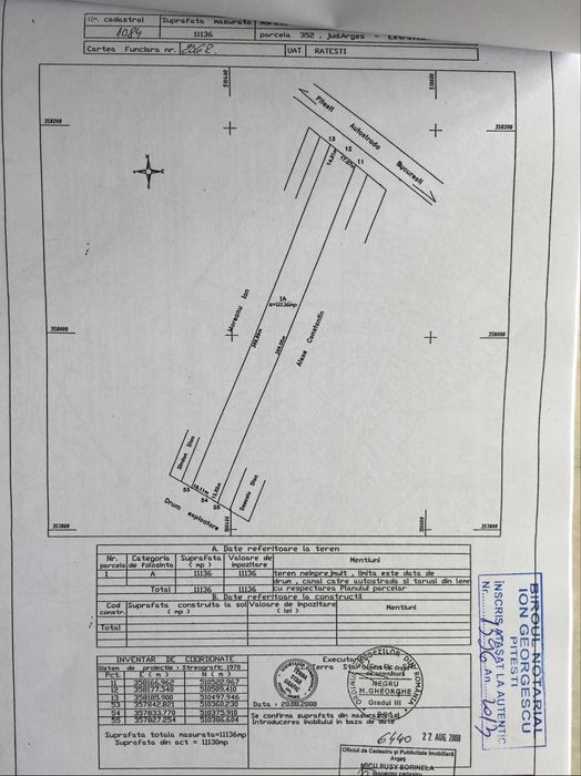 Teren 11.136 mp lângă A1 (km 91) – ideal investiție / logistică / hală
