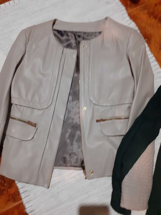Geacă de piele dama si bluza mărime 36
