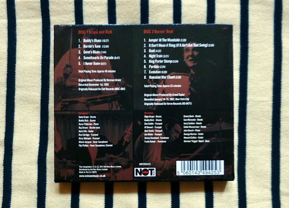 CD(2CDs) - Gene Krupa & Buddy Rich - jazz drummers