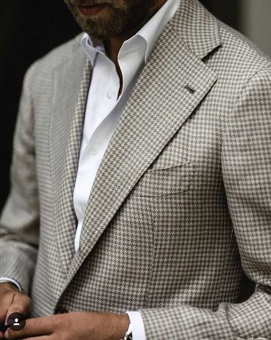 Sacou blazer 42 XL premium LAVARD lana moale respirabila Houndstooth