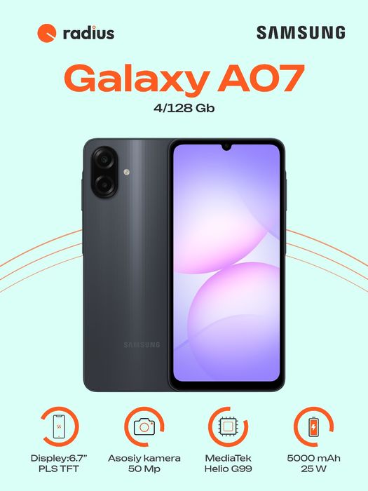 Samsung galaxy a07 4/128 yangi