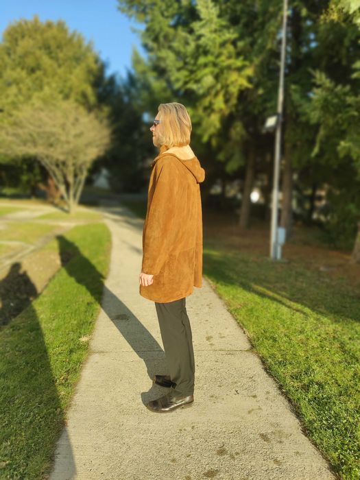 Cojoc barbat blana naturala miel 2-3XL 54 NOU Maro Shearling David M