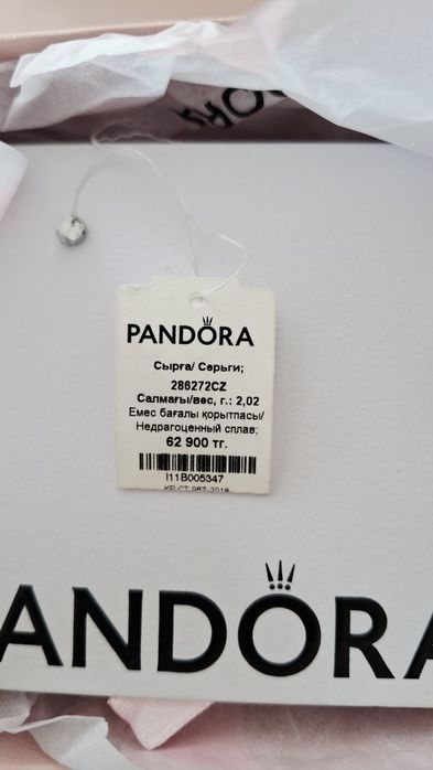 Новые Серьги Pandora в подарочной упаковке
