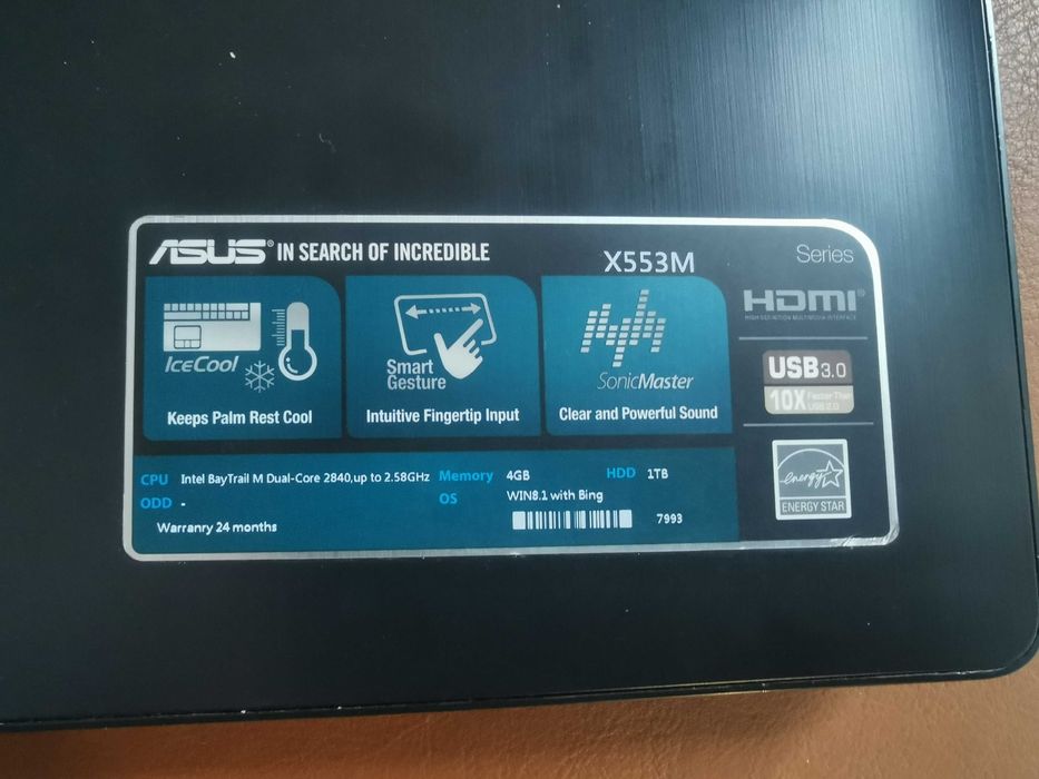 Лаптоп Asus X553M - 15.6"
