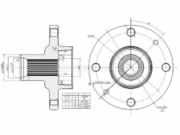 Ступица передняя Renault Logan